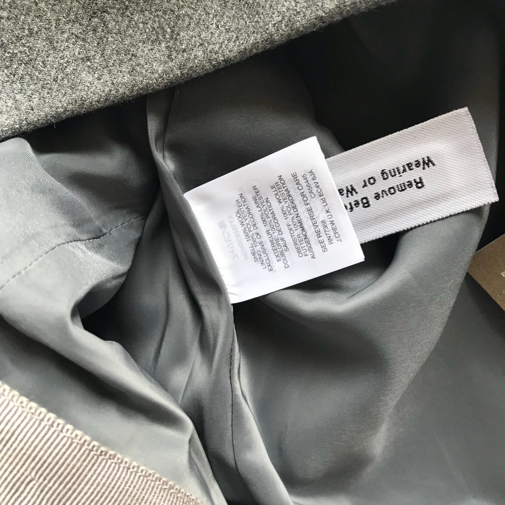 J.Crew NWT Bow Seam Wool Pencil Skirt Gray 6 - Picture 8 of 8